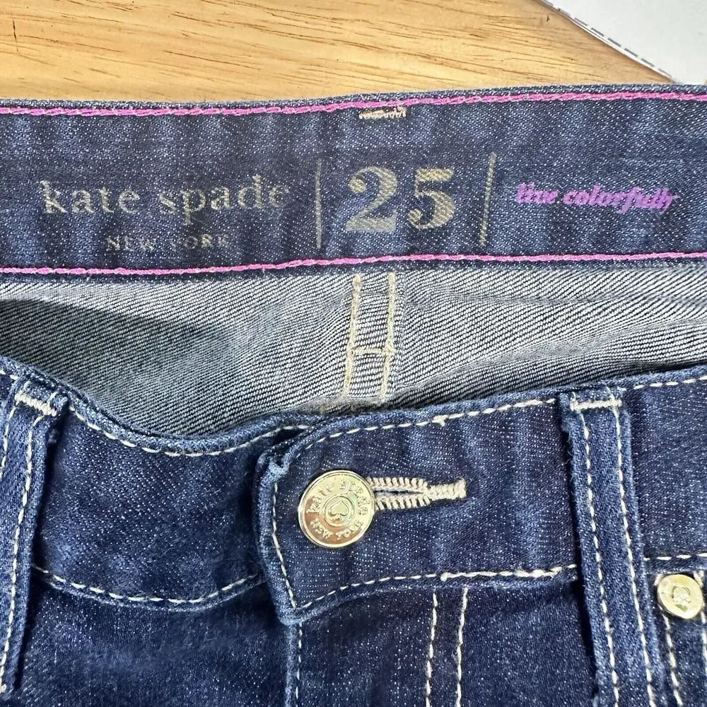Kate Spade Size 25x24 Broome Street Skinny Women's Denim‎ Blue Jeans Career Slim